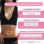 DUORI Flora Patch - Vaginal Postbiotics Support for Women - Promote Healthy Vaginal Odor & Flora - PH Balance with Cranberry Extract - Vitamin C - Zinc - Vegan Daily Vaginal Health Patch - 30 Patches