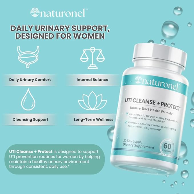 UTI Cleanse + Protect (6 Pack) Urinary Tract Support with D-Mannose, Cranberry, Hibiscus & Dandelion | Advanced Formula, Dietary Supplement - Non-GMO, Made in USA, GMP Certified