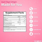 LIQUIDHEALTH 100% Vegan Collagen Plus Biotin 100,000mcg Liquid Drops - Plant-Based Liquid Collagen for Women & Men - Hair & Nail Growth, Skin Health, Boosts Metabolism - Made in USA, Non-GMO (3 Pack)