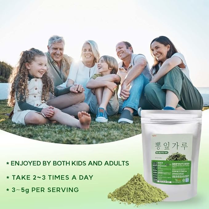 Korean Mulberry Leaf Powder– 100% Pure Dried from Korea, Herbal Ingredient for Tea, Natural Plant-Based Powder 뽕잎가루 (10.6 oz (300g), Mulberry Leaf)