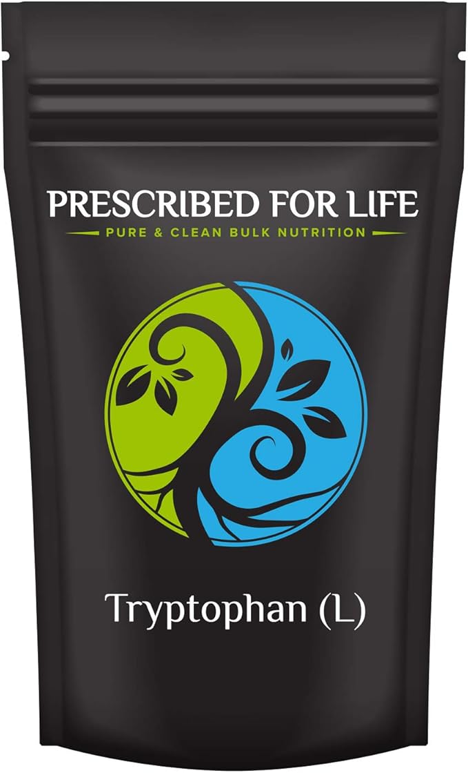 Prescribed For Life L Tryptophan Powder | Free Form Essential Amino Acids Supplement | Vegan, Gluten Free, Non GMO (1 kg / 2.2 lb)