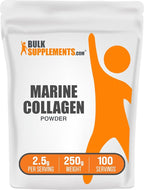 BulkSupplements.com Marine Collagen Powder - Marine Collagen Peptides Supplement, for Hair, Skin, & Nails - Hydyrolyzed & Gluten Free, 2.5g per Serving, 250g (8.8 oz) (Pack of 1)