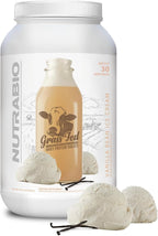 NutraBio Grass Fed Whey Isolate Protein Powder - 25G of Protein Per Scoop - Sugar Free Natural Lean Muscle Protein Supplement - Vanilla Bean- 2 Pounds, 29 Servings.