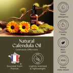 Gya Labs Organic Evening Primrose Oil for Dry Skin (3.4 fl oz) & Calendula Oil Organic for Skin (1 fl oz) Set - Aromatherapy Grade Essential Oils Set