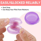 4 Pcs Mini Pill Organizer Small Pill Box Cute Portable Pill Case for Pocket Purse Travel Storage Containers Earplug Case Medicine Dispenser Vitamin Holder(Blue+Pink+Purple+Green)
