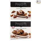 PROTIFIT - Low Calorie Caramel Nut & Choc-a-lot Chip Protein Bar 2 Pack, High Protein, 15g Protein, Low Carb, Low Sugar, Ideal Protein Compatible, 7 Servings Per Box, (2 Pack)