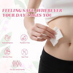 Feminine Wipes Individually Wrapped, Flushable Wipes Travel,Feminine Care Vaginal Wipes for Adult,Women, Girl and Homeless (Pack of 50,Unscented)