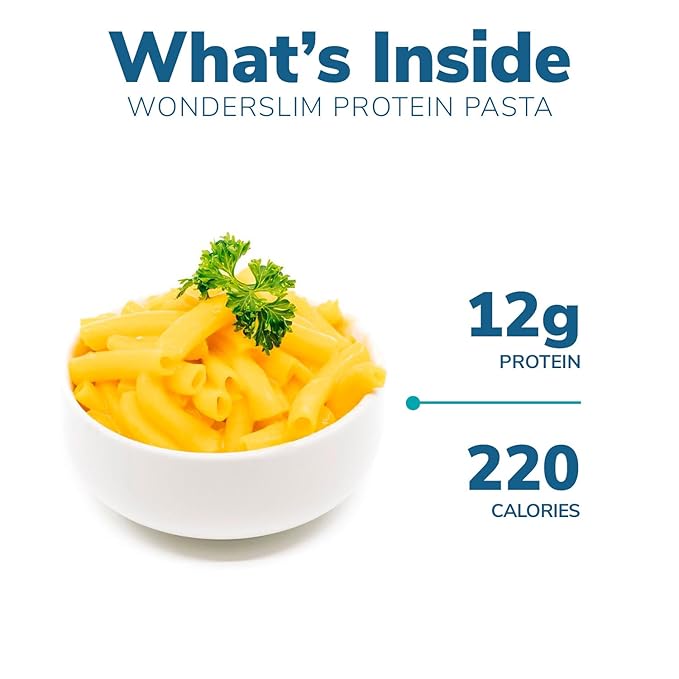 WonderSlim Protein Pasta, Macaroni & Cheese, 12g Protein, Low Calorie (5ct)