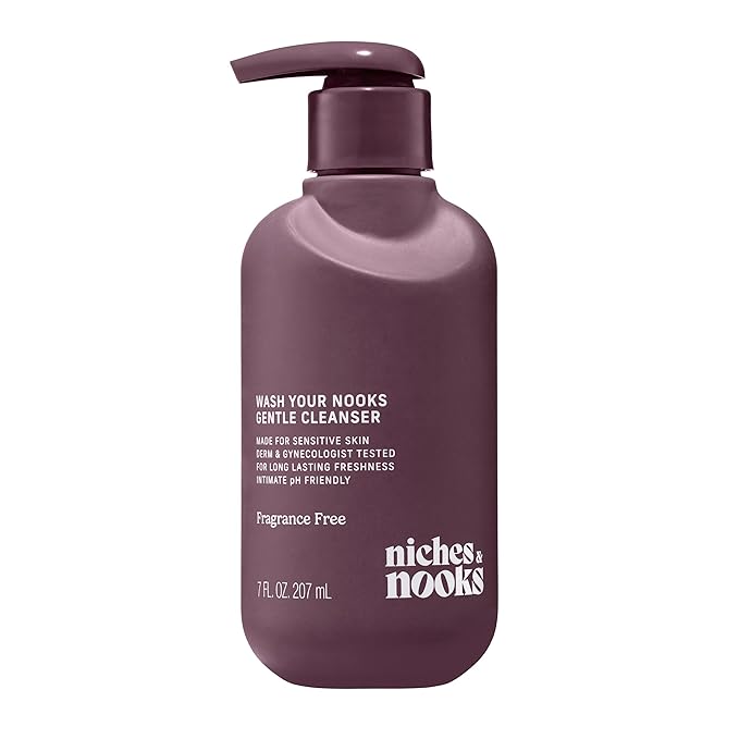 Niches & Nooks Gentle Nooks Cleanser – Fragrance-Free – Unscented Feminine Wash, pH Balanced Intimate Cleanser for Women, Safe for Sensitive Skin, Daily Use – 7 oz