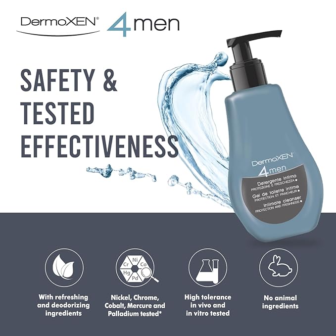Men's Intimate Wash | pH Balanced Daily Hygiene Gel | Freshness & Odor-Control Formula with Menthol | Gentle Cleansing for the Groin Area | Male Hygiene Product | 4.23 fl oz