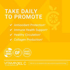 OmegaXL Joint Support Supplement, Natural Muscle Support (60 Softgels) & VitaminXL Vitamin C Supplement for Antioxidant Support, Helps Immune Health and Collagen Production (30 Vegan Capsules)