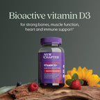 New Chapter Organic Vitamin D3+ Gummies – 52% Less Sugar§, 1,000 IU USDA Organic Vitamin D, ONE Daily Gummy for Strong Bones & Muscle Function, Non-GMO, Gluten Free, Mixed Berry Flavored, 60ct