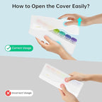 Weekly Pill Organizer 1 Time a Day, KOVIUU Removable Pill Box 7 Day, Portable Travel Pill Case, Once Daily Medication Container Holder, Week Pillbox Dispenser for Vitamin Medicine Supplement, White
