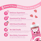 Prenatal Gummies with Choline & DHA - Preconception, Pregnancy & Postnatal Vitamins for Women - Choline 250mg + DHA 150mg - Vegan, Sugar-Free, Non-GMO