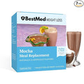 BestMed Weight Loss Mocha Pudding/Shake Mix - 7/Box | Gluten Free, KETO Friendly, Low Calorie, Low Carb, Vitamin Fortified, Meal Replacement