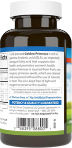 Carlson - Golden Primrose, 1300 mg Evening Primrose Oil, Cold-Pressed, Healthy Skin, Women's Health & Optimal Wellness, 50 Softgels