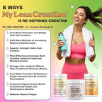 Fit & Lean Creatine for Women, My Lean Creatine Powder Complex with GAA, Muscle Performance, Cognitive Function and Less Bloating, Reduced Water Retention, Orange Sherbert, 30 Servings
