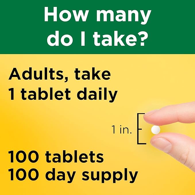 Nature Made Vitamin B1 100 mg, Dietary Supplement for Energy Metabolism Support, 100 Tabletss, 100 Day Supply.