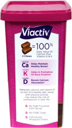 Viactiv Max Formula Calcium +Vitamin D3 Supplement for Bone Health Milk Chocolate, 100 Soft Chews - 3 Pack