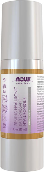 NOW Foods Solutions, Hyaluronic Acid Firming Serum, Naturally Reduces Appearance of Fine Lines, 1-Ounce