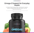 Livingood Daily Fish Oil Omega 3 Supplement, EPA and Dha from Wild Caught Fish, Omega 3 Fatty Acids for Heart, Brain, and Joint Health for Men and Women, Gluten Free, 30 Day Supply, 60 Softgels