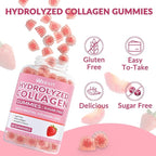 Collagen Gummies for Women, Hydrolyzed Collagen Peptides Gummies with Biotin, Collagen Supplements Gummy with Vitamin B12, C, D, Zinc for Hair Skin Nail