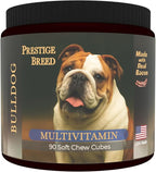 Multivitamins, Balanced Nutrition for Your Bulldog, 90 Count, Made in the USA with Real Bacon