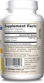 Jarrow Formulas® Type II Collagen Complex 1000 mg Supplements, Supports Skin and Joint Health, 60 Capsules, 30 Day Supply (Pack of 2)