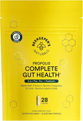 Beekeeper's Naturals Complete Gut Health, 3-in-1 Prebiotic, Postbiotic, Probiotics for Digestive Health & Bloating Relief for Women & Men, Propolis Powered, Gluten-Free Vegan Capsules, 28ct