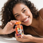 Vegan Beauty Gummies with Astaxanthin & Lycopene, Natural Skin Hydration & Anti-Aging Supplement, Beta Carotene, Vitamins A, C, D3 for Women, Immune Support, Marine Collagen Alternative