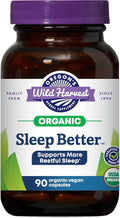 Oregon's Wild Harvest Sleep Better Capsules – Organic Vegan Herbal Sleep Supplement – Non-GMO, Gluten-Free, USDA Certified – 90 Capsules