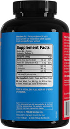 Prolab BCAA Plus Branched Chain Amino Acid Capsules, Muscle Recovery, Lean Muscle Support, Endurance & Performance Booster (180 Capsules)