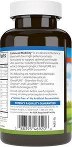 Carlson - Enhanced Mobility, Botanical Joint Support, Boswellia, Tart Cherry, Curcumin, Ginger, 120 Softgels