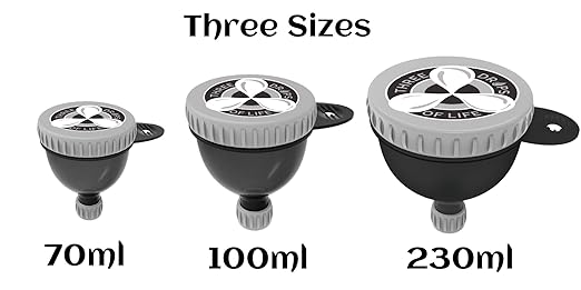 Protein Funnel to Go, Supplement Powder Funnel Containers for Workouts and Travel, Fill N Go Funnels (1, 70ML)