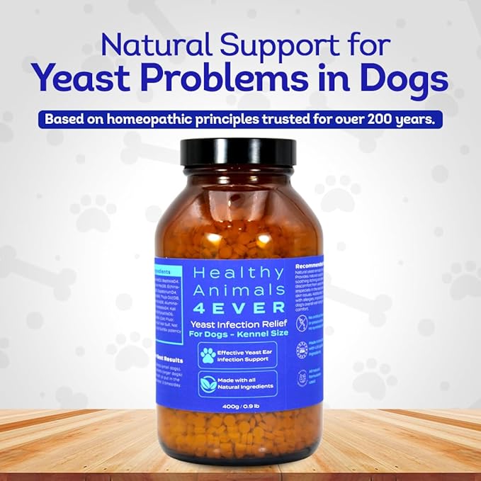 HA4E - Dog Yeast Protection - Homeopathic Support for Yeast Infections - All-Natural Preventive Care for Skin & Ear Health - Tablets, Kennel Size (Extra Large)