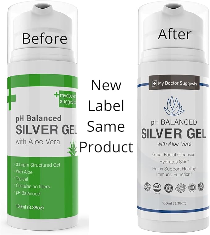 Silver Colloidal Gel with Aloe Vera, 3.38 oz (Pack of 2)