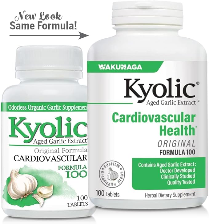 Kyolic Aged Garlic Extract Formula 100, Cardiovascular Health*, 100, Tablets.