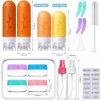Tocelffe Travel Containers for Toiletries, 18pack TSA Approved Size Containers for Toiletries,travel bottles for Toiletries,travel Jars or Personal Essentials
