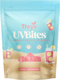 UVBites - Tanning Gummies - Self Tan Supplement - Tanning Pill - Fast Acting & Debloating Melanin Supplement with Beta Carotene, Astaxanthin, Niacinamide - Glow Up Skin (60 Count, Pink Lemonade)