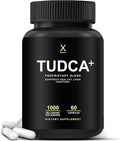 HUMANX TUDCA+ 1000mg Bile Salts Liver Support Supplement, Liver and Gallbladder Cleanse Supplement - Vegan, Non GMO - USA Made Easy to Swallow Capsules - Tauroursodeoxycholic Acid Supplements