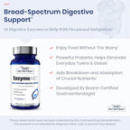 1MD Nutrition EnzymeMD - Digestive Enzymes Supplement - Doctor Formulated | 18 Plant-Based Enzymes - Gas & Bloating Support | 60 Capsules