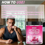 Creatine Monohydrate Gummies 5000mg –Muscle Strength,Energy,Focus, Recovery Support 128 Gummies Pre & Post Workout Supplement Bottle Delicious Creatine Supplement for Men and Women - Raspberry Flavor