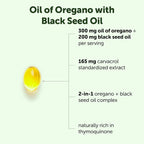 Micro Ingredients Oil of Oregano Softgels with Black Seed Oil, 450 Count | 2-in-1 Oregano Oil & Black Seed Oil Complex | 4X Strength Carvacrol & Thymoquinone Formula* | Non-GMO