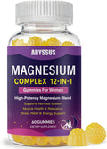 ABYSSUS Magnesium Complex Gummies for Women, Stress & Relaxation Support & Daily Well-Being with 12-in-1 Magnesium & Ashwagandha L-Theanine, 60 Gummies