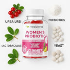 healblend Women’s Probiotic Gummies – Supports Intimate Health, Odor Control, pH & Yeast Balance, Digestive & Immune Support – Daily Probiotic Supplement for Women - Pineapple Flavor - 60 Count (1)