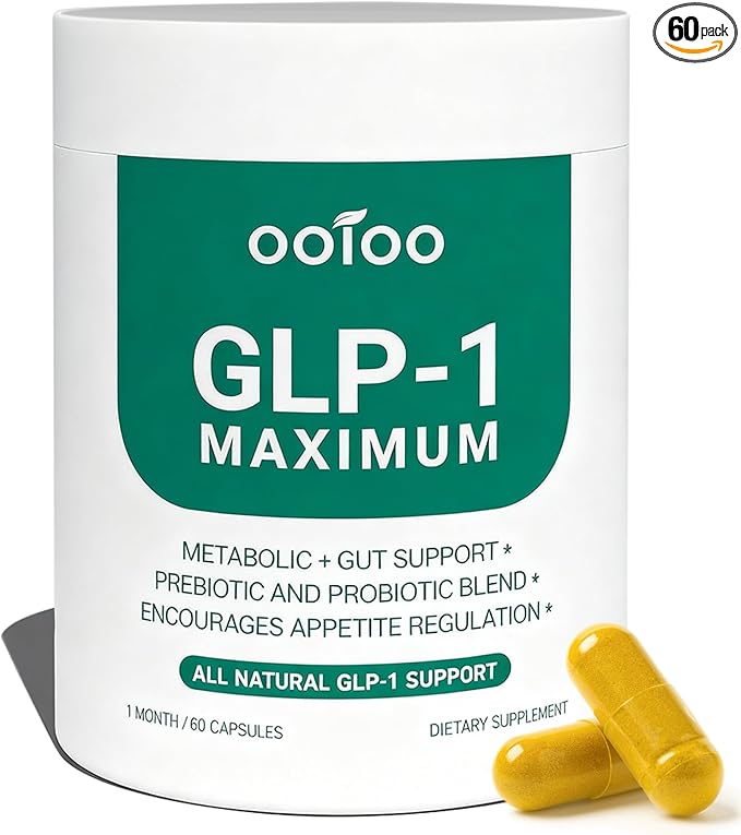 ooioo GLP-1 Weight Loss Supplement with Berberine, Ceylon Cinnamon & Probiotic Blend for Appetite, GLP-1 Activate, Metabolism & Gut, Vegan, Non-GMO, Halal Capsules for Men & Women
