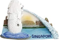 WitnyStore Tiny 3" Merlion Singapore Magnet - Miniature Hand Made Resin 3D Southeast Asia Landmark Tourist Attraction Decorative Refrigerator Fridge Magnets Décor Collectible Traveler Souvenir Gifts