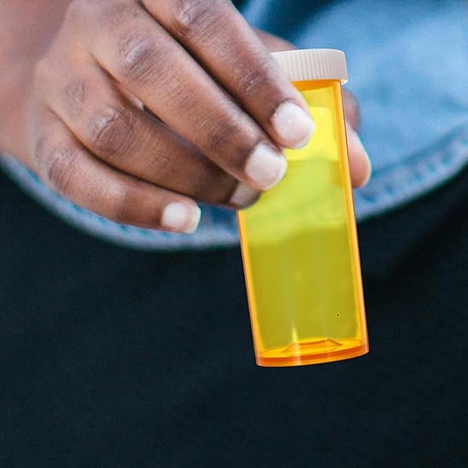 Mipcase 20pcs Small Travel Pill Organizer Portable Plastic Medication Container Empty Vitamins Vials Compact Pill Traveling Bottle for Daily Storage