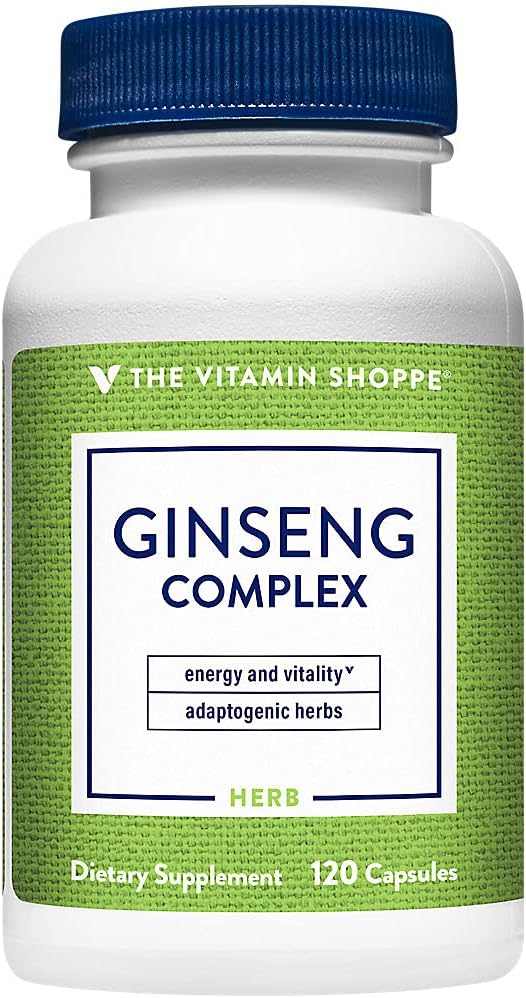 The Vitamin Shoppe Ginseng - Energy Support, Mental Clarity & Adaptogenic Wellness (120 Capsules)