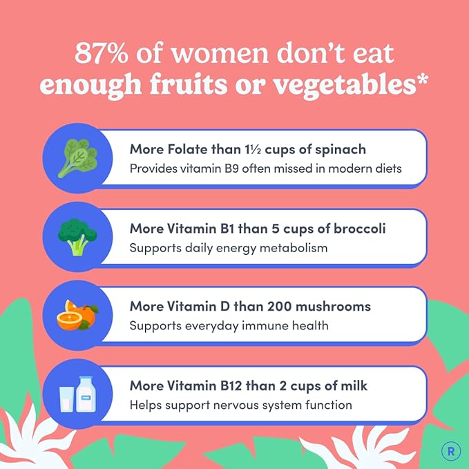 FIRST DAY Multivitamin for Women - Daily Womens Multivitamin Gummies - Vitamin A C D E B12, Magnesium, Zinc, Biotin – Vegan, Gluten Free Womens Vitamins - Hair Growth, Skin, Energy – 30 Day Supply